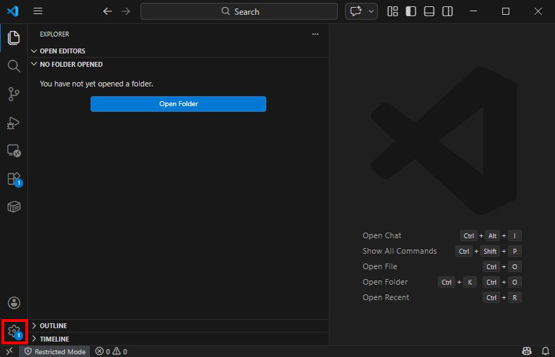 設定画面からsettings.jsonを開く方法説明画像1