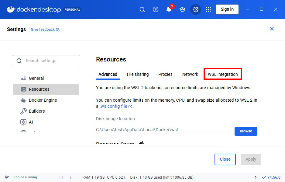 Dockerのセットアップ説明画像4