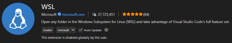VS Codeの拡張機能 WSL