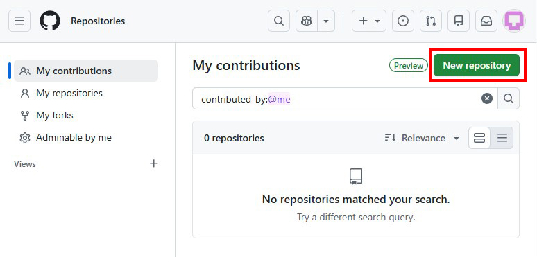GitHubで新規リポジトリを作成説明画像3